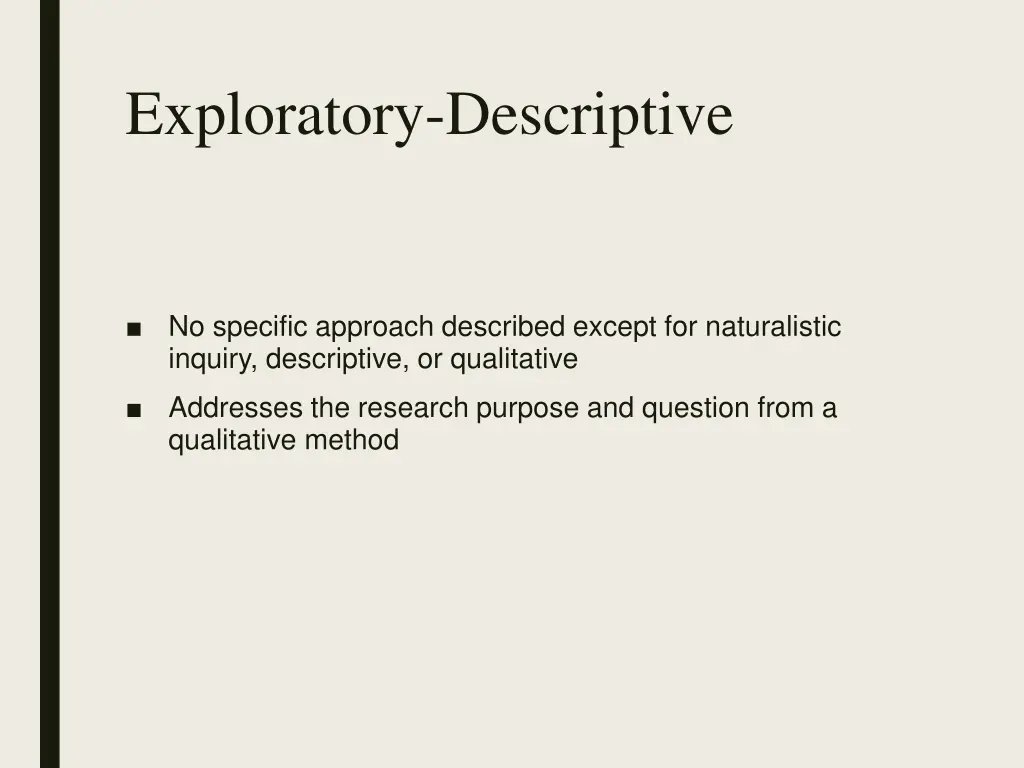 exploratory descriptive