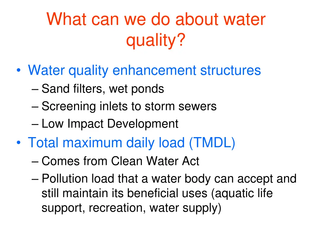 what can we do about water quality