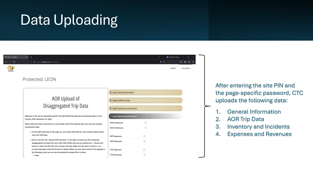 data uploading