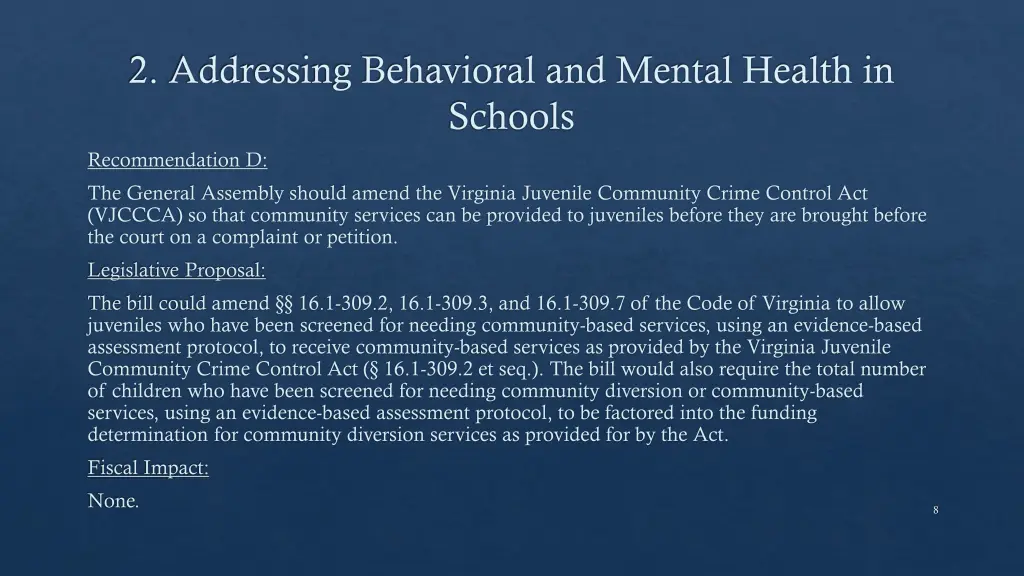 2 addressing behavioral and mental health 3
