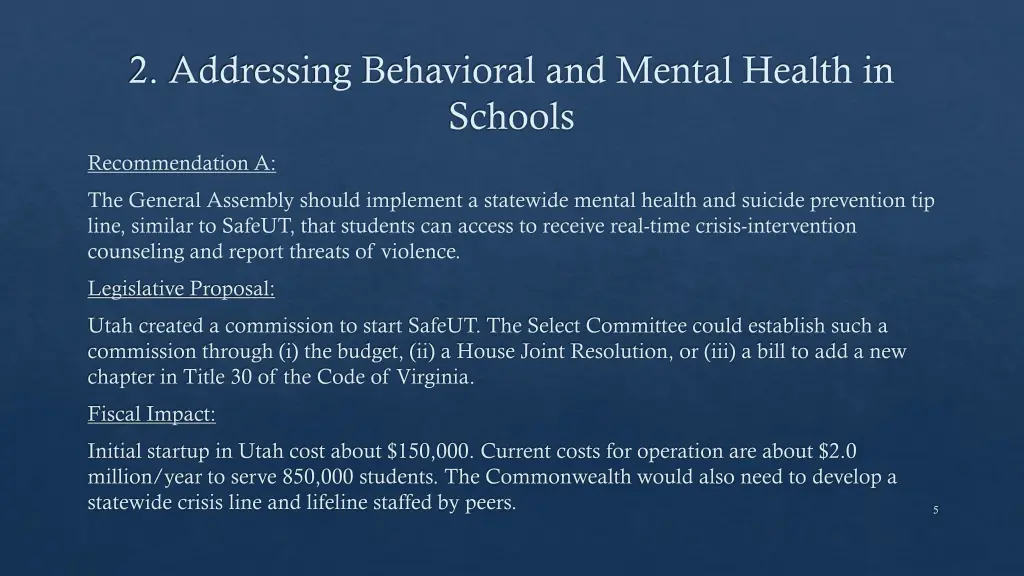 2 addressing behavioral and mental health
