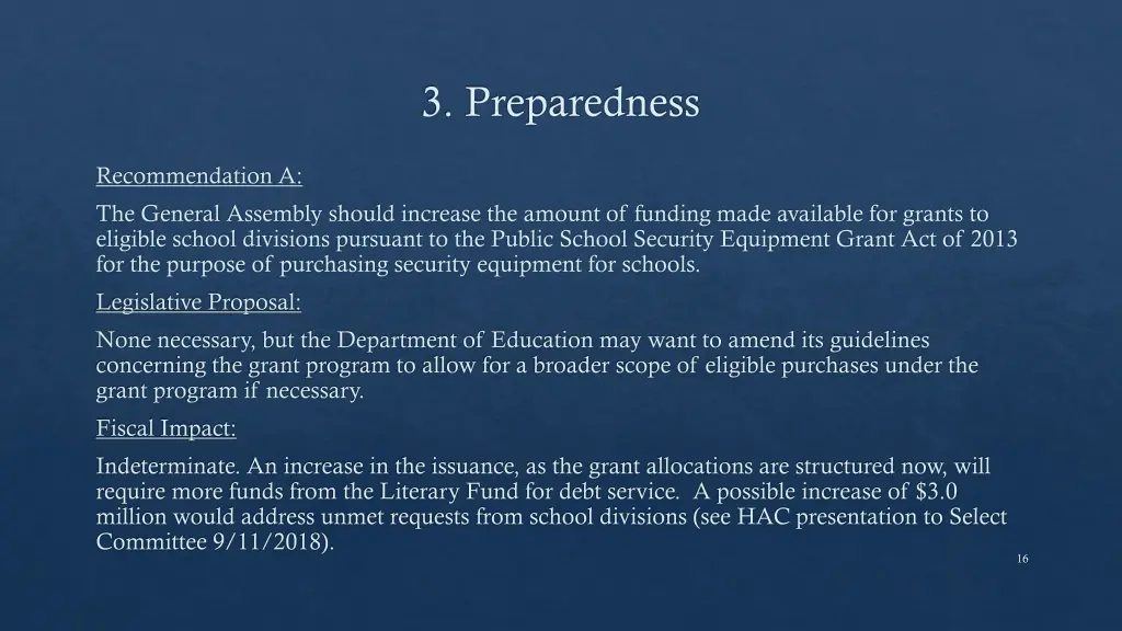 3 preparedness
