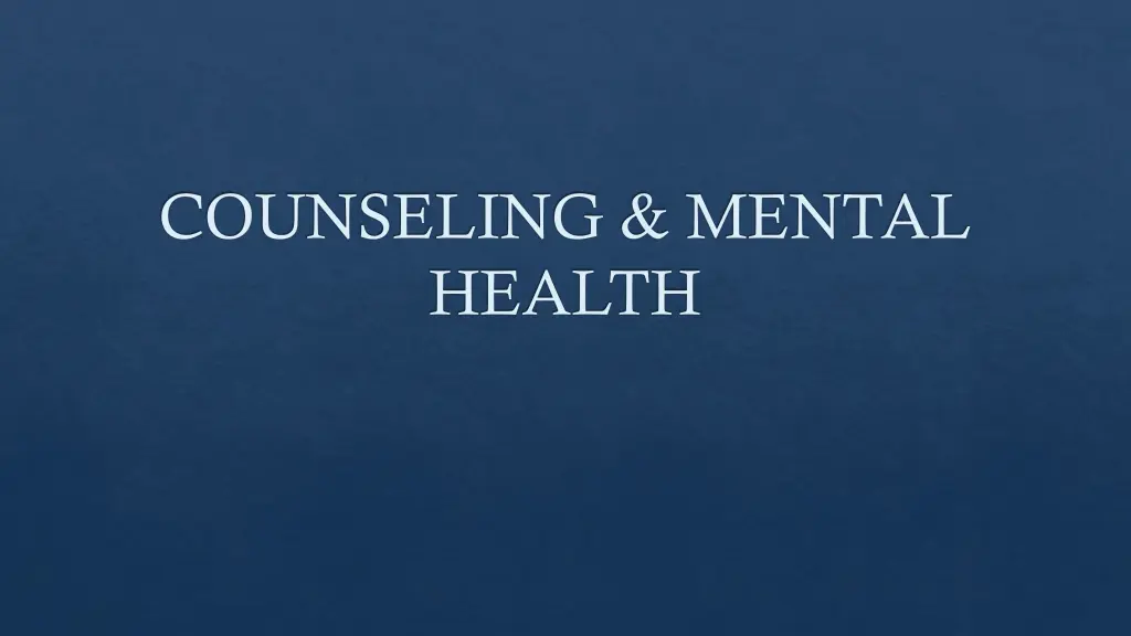 counseling mental health