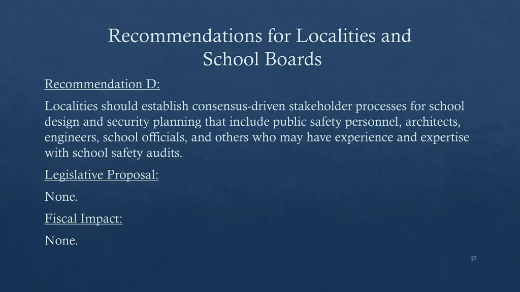 recommendations for localities and school boards 3