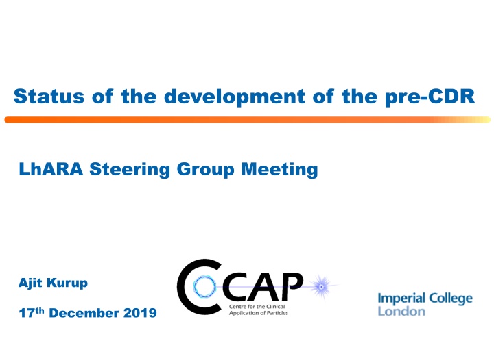 status of the development of the pre cdr