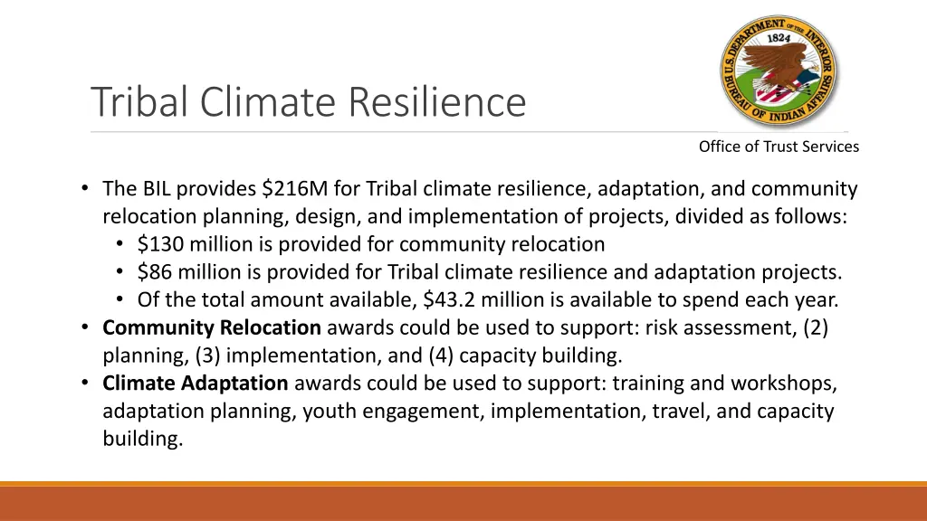 tribal climate resilience