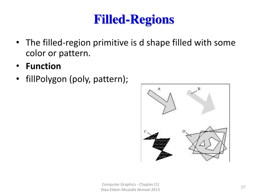 filled regions