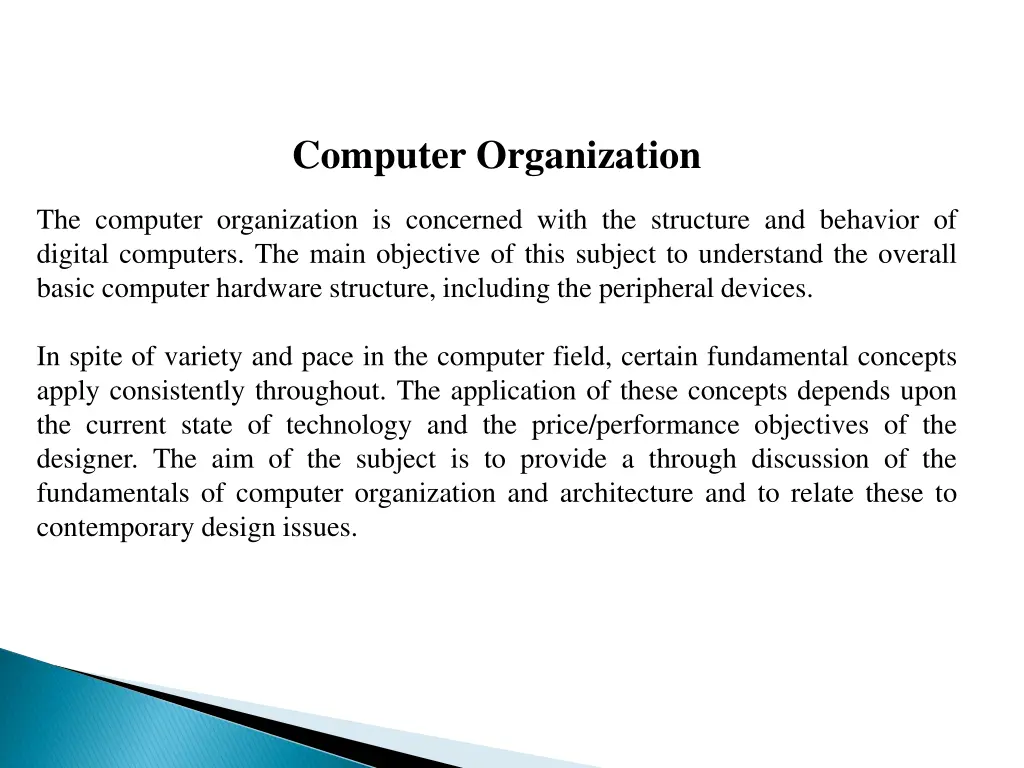 computer organization