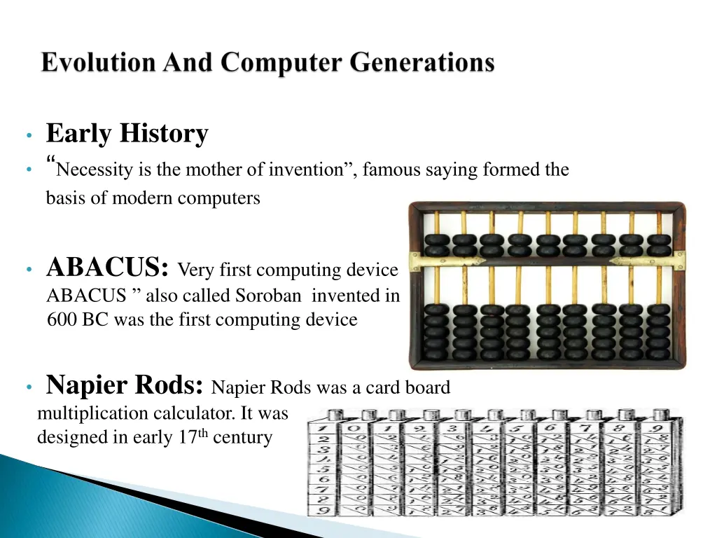 early history necessity is the mother