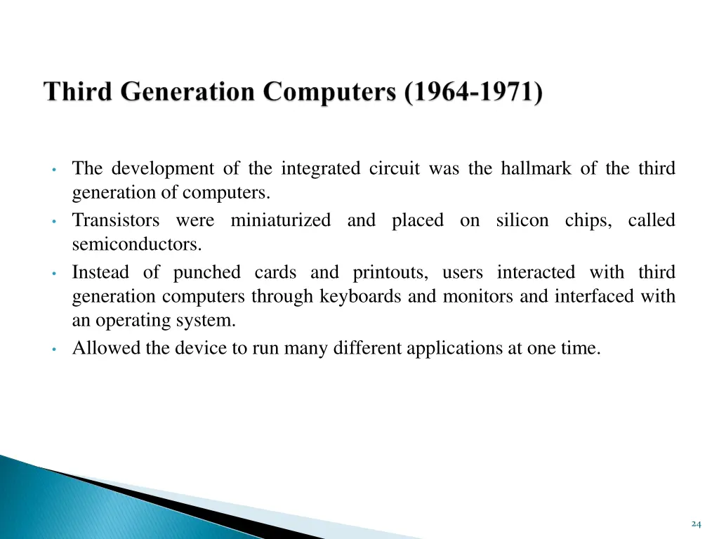 the development of the integrated circuit