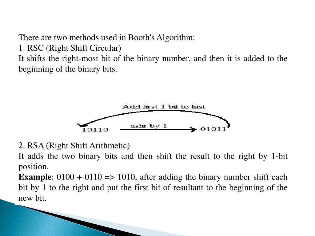 there are two methods used in booth s algorithm