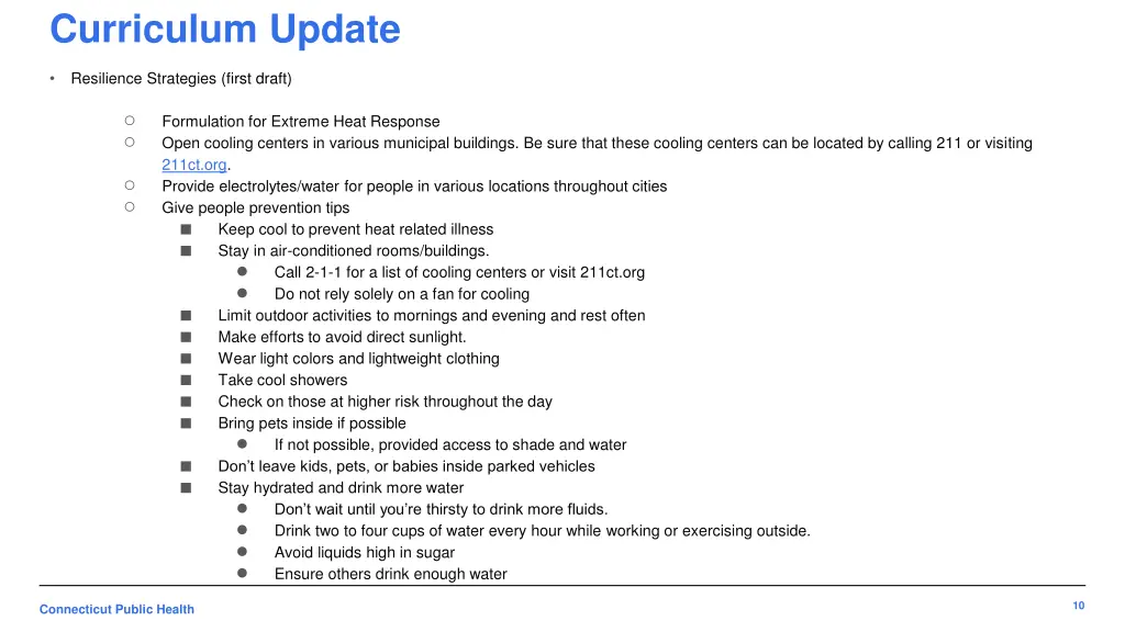 curriculum update 1