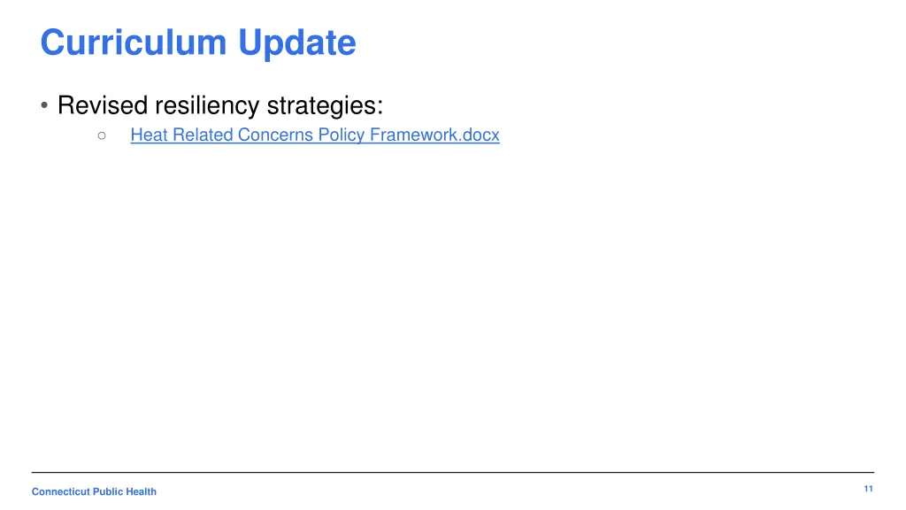 curriculum update 2