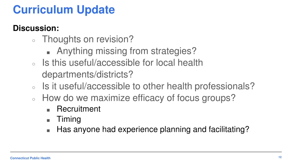 curriculum update 3