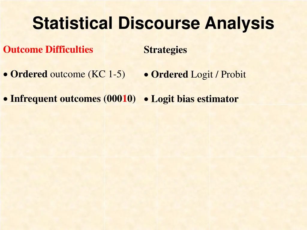 statistical discourse analysis 3