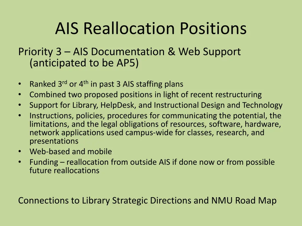 ais reallocation positions