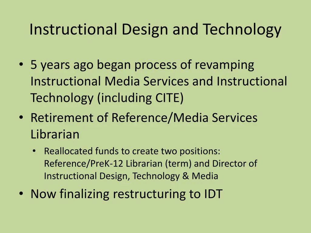instructional design and technology