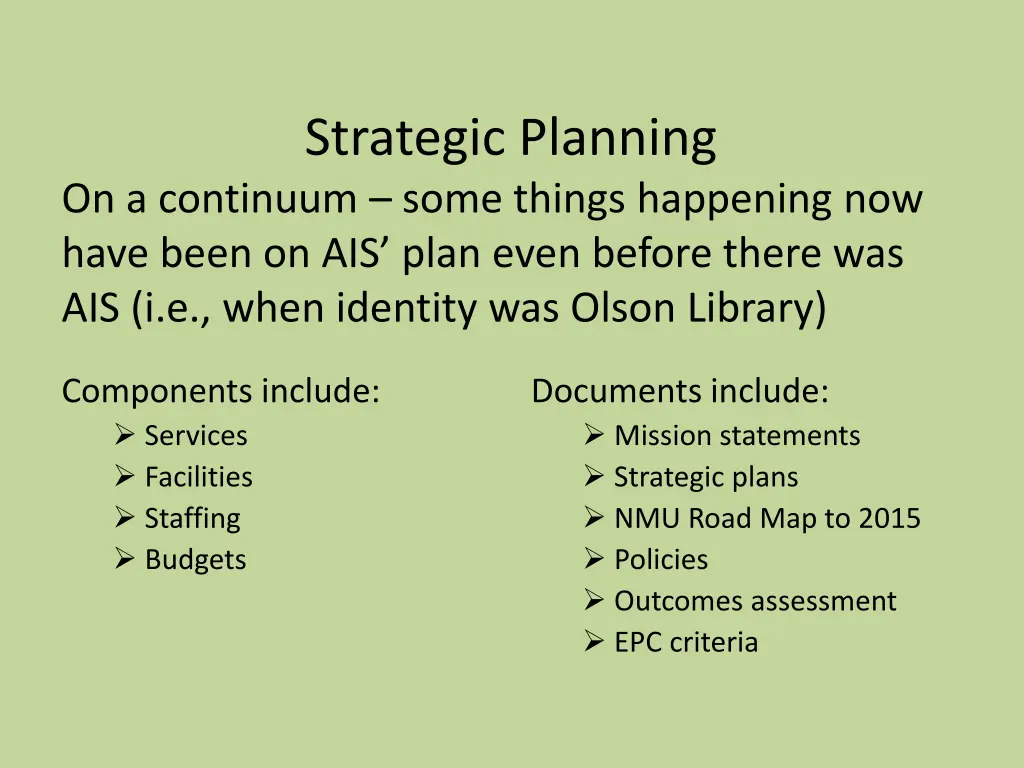 strategic planning