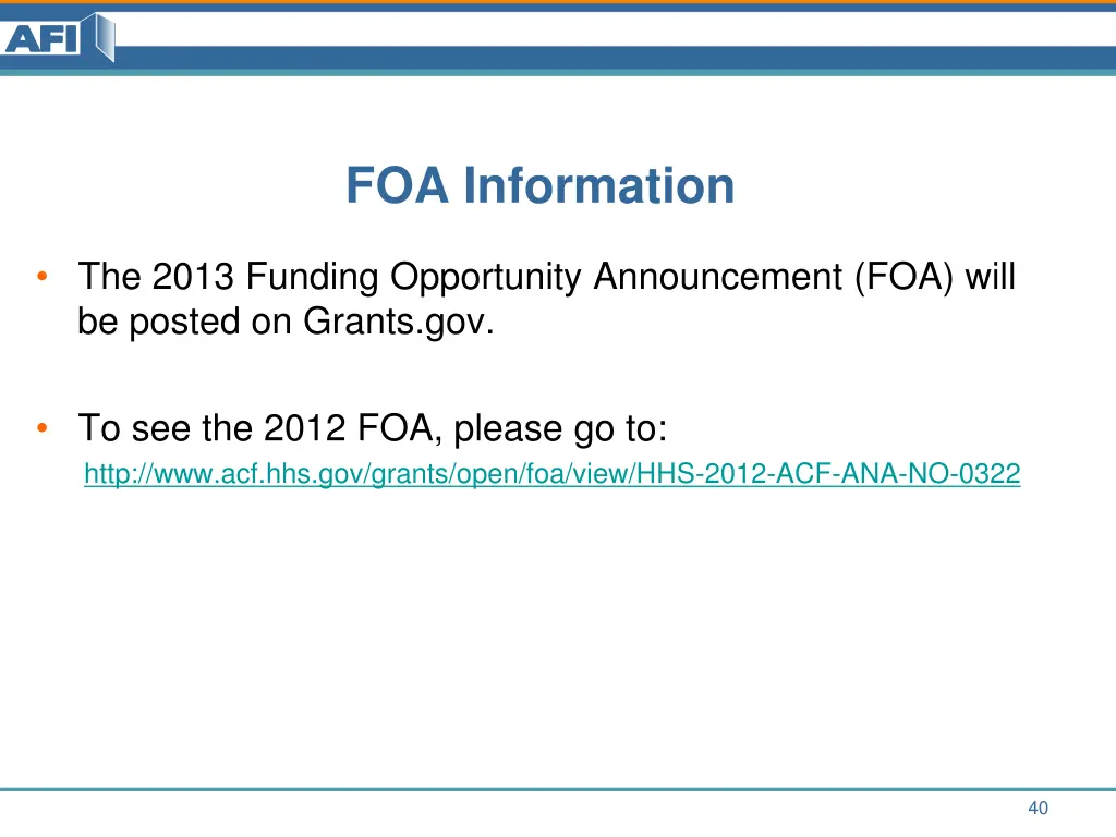 foa information