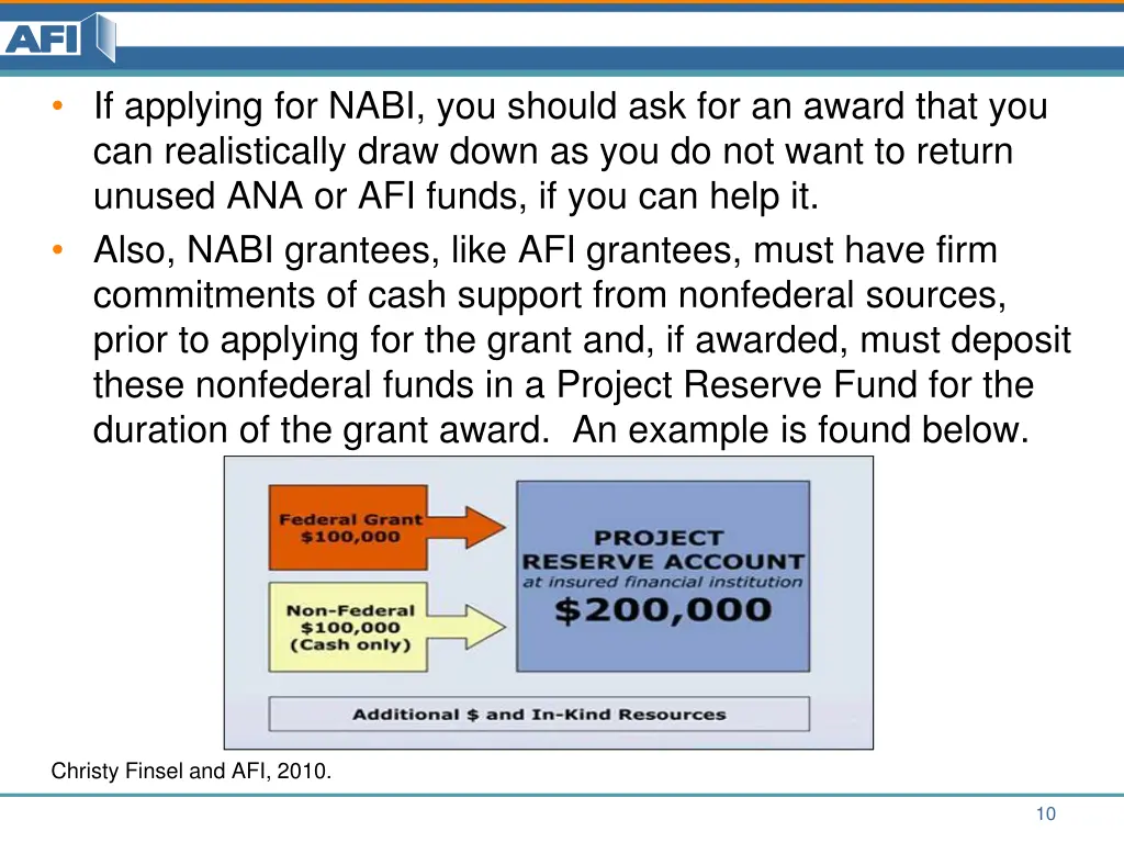 if applying for nabi you should ask for an award