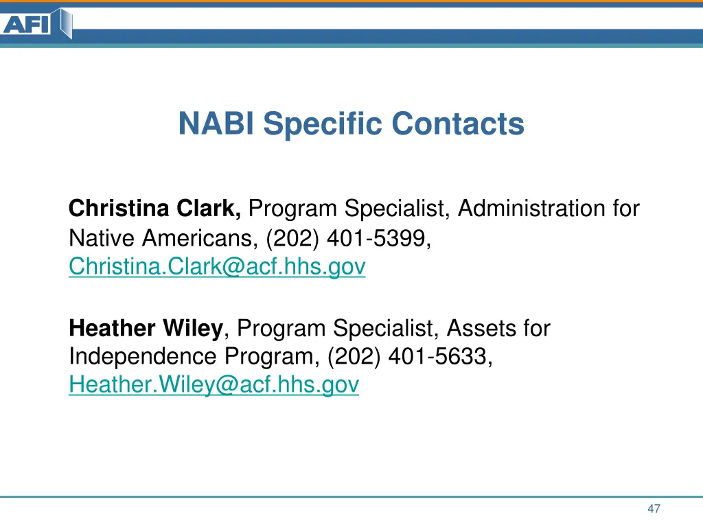 nabi specific contacts