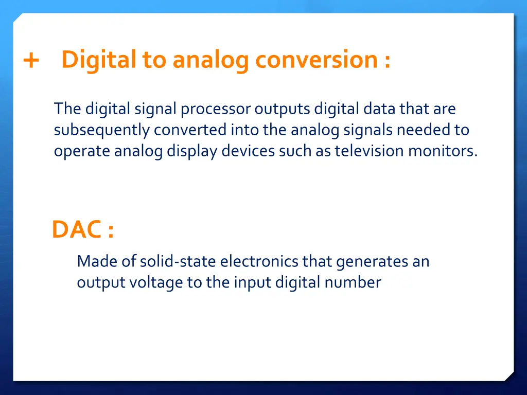 digital to analog conversion