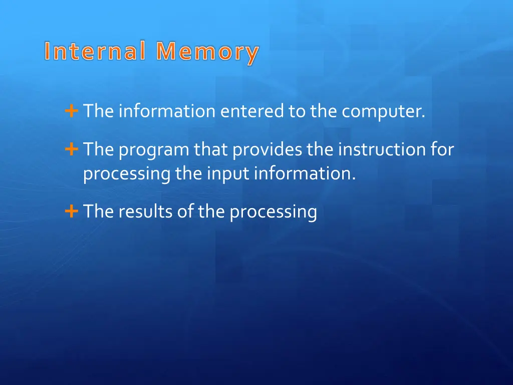 internal memory