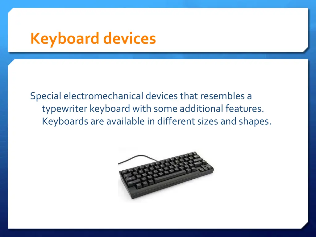 keyboard devices