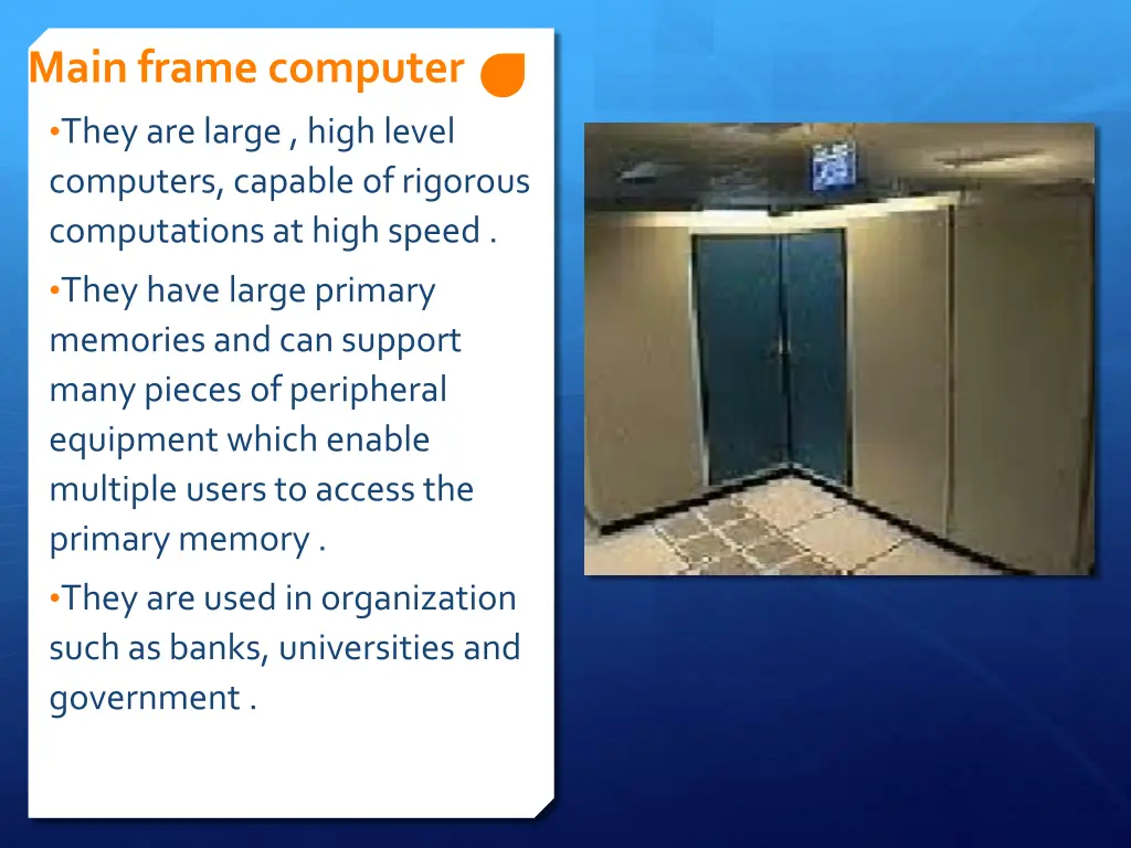 main frame computer