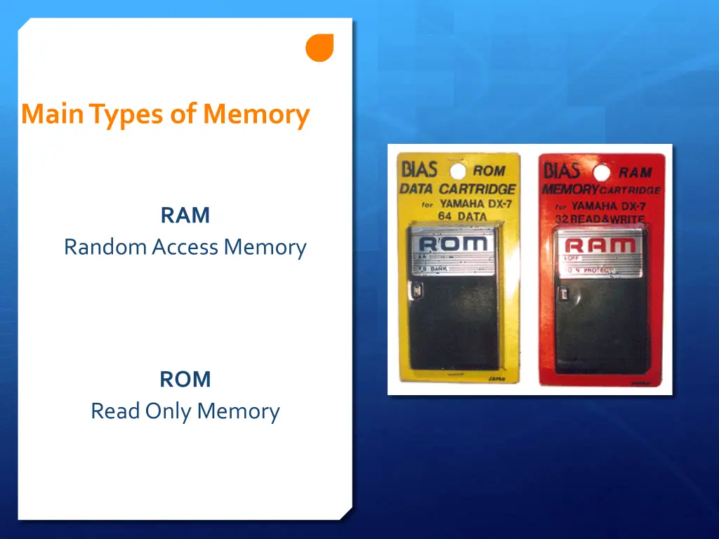 main types of memory