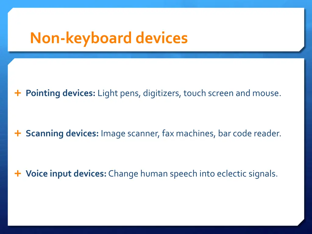 non keyboard devices