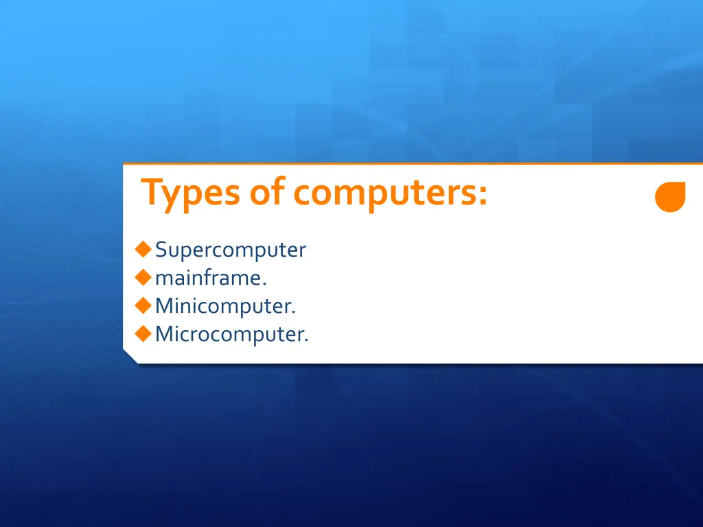 types of computers