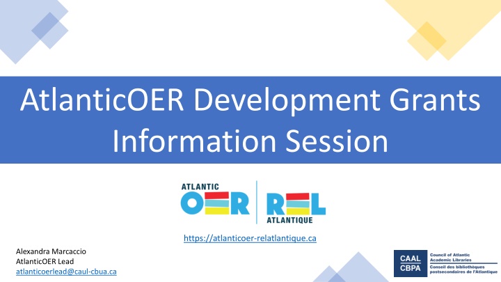 atlanticoer development grants information session