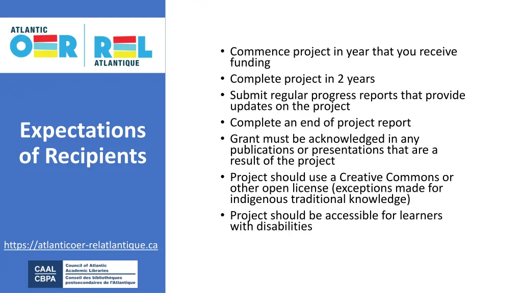 commence project in year that you receive funding