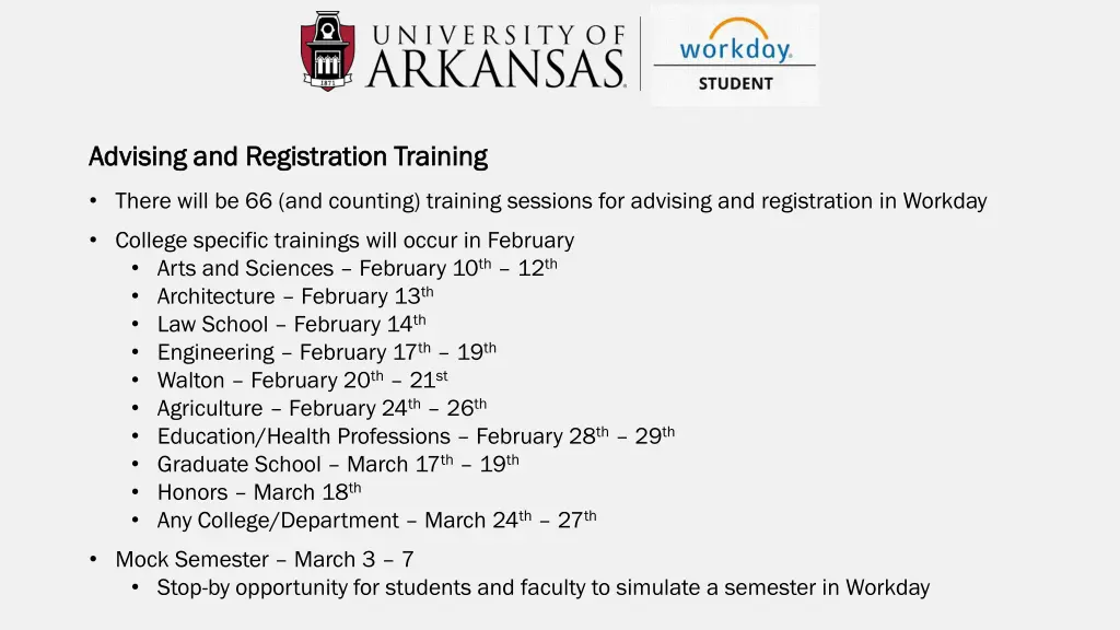 advising and registration training advising
