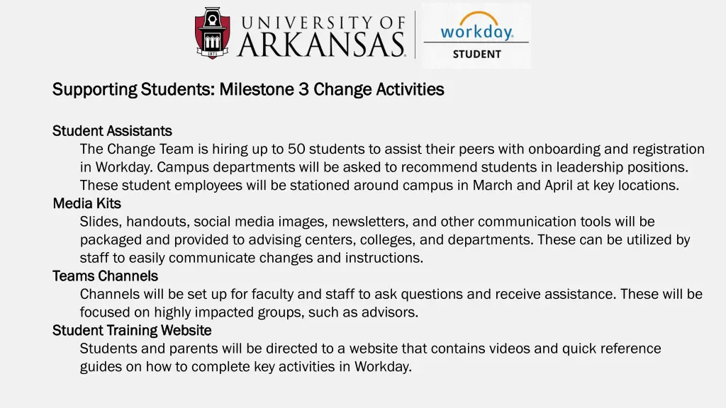supporting students milestone 3 change activities
