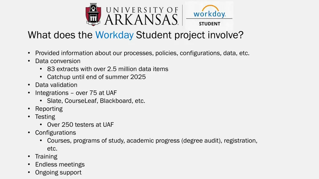 what does the workday student project involve