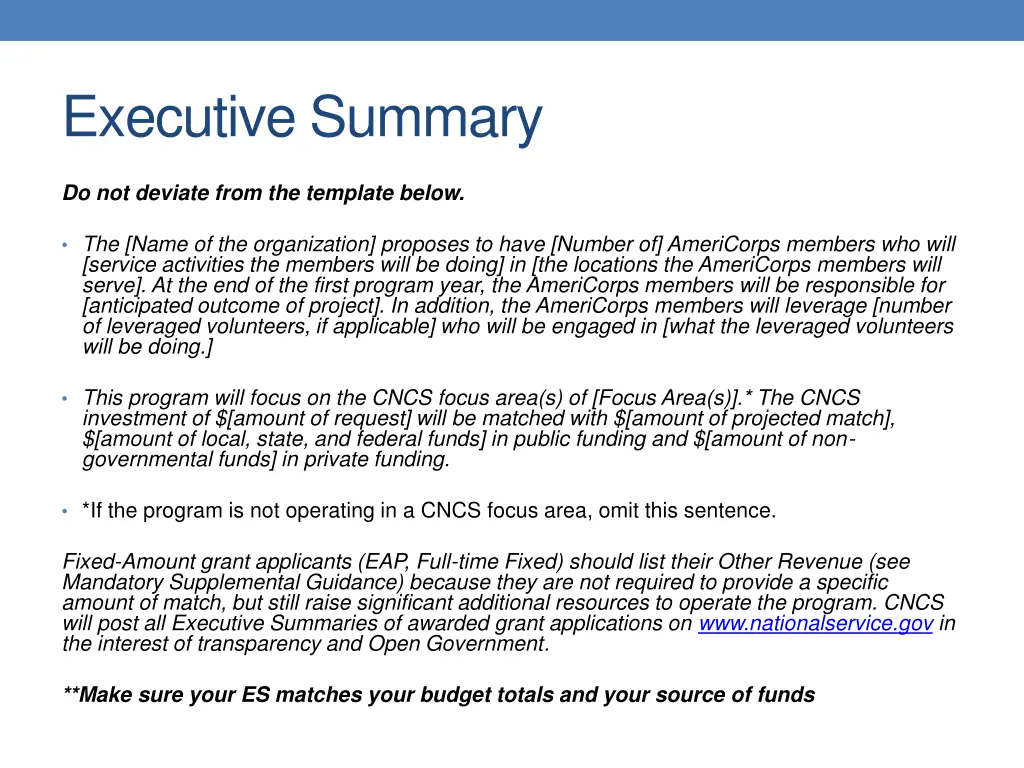 executive summary