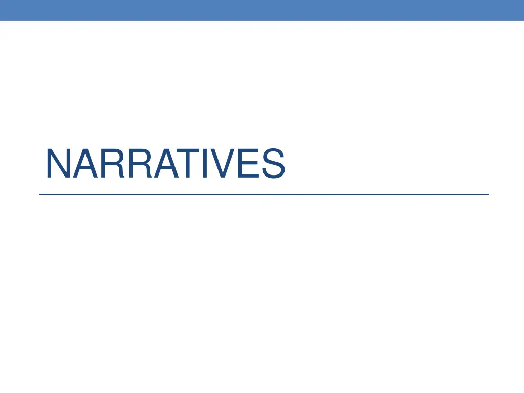 narratives