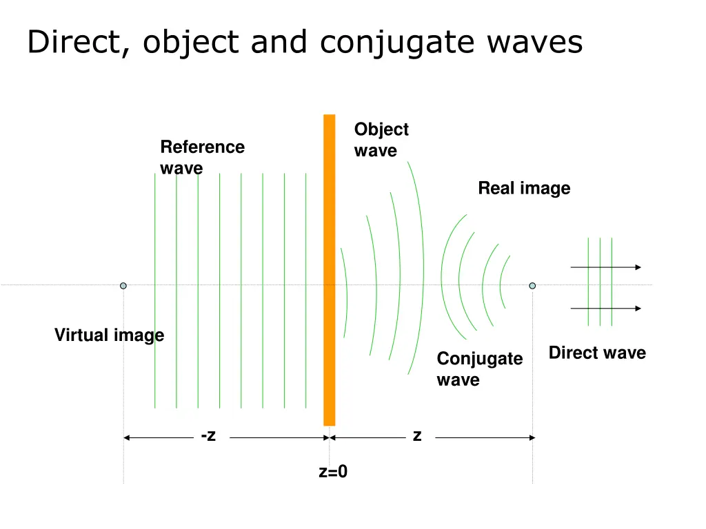 direct object and conjugate waves