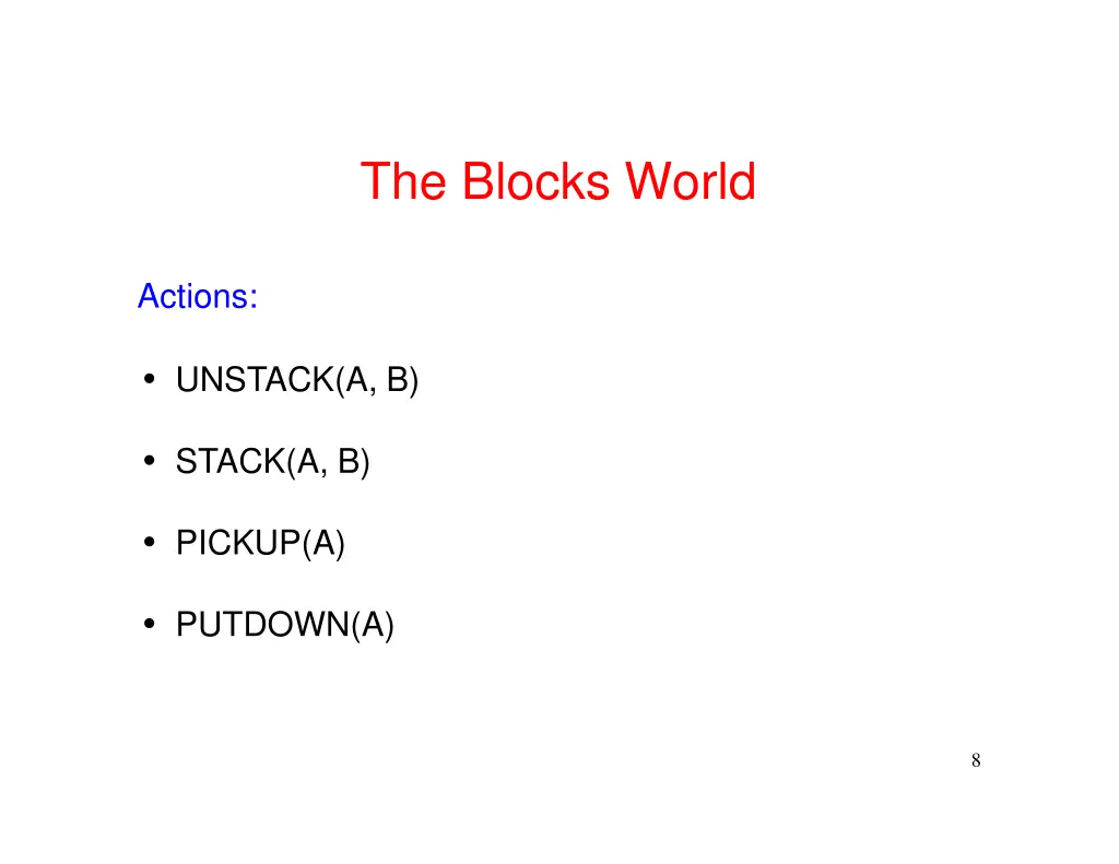 the blocks world 1
