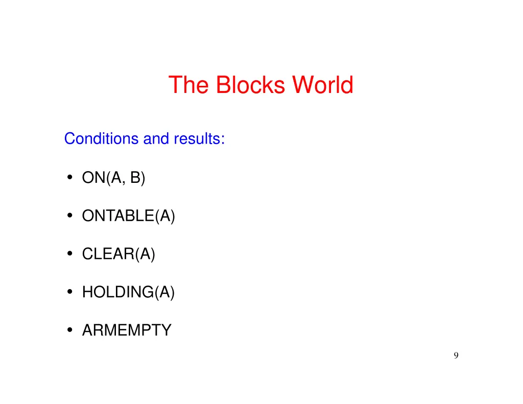 the blocks world 2