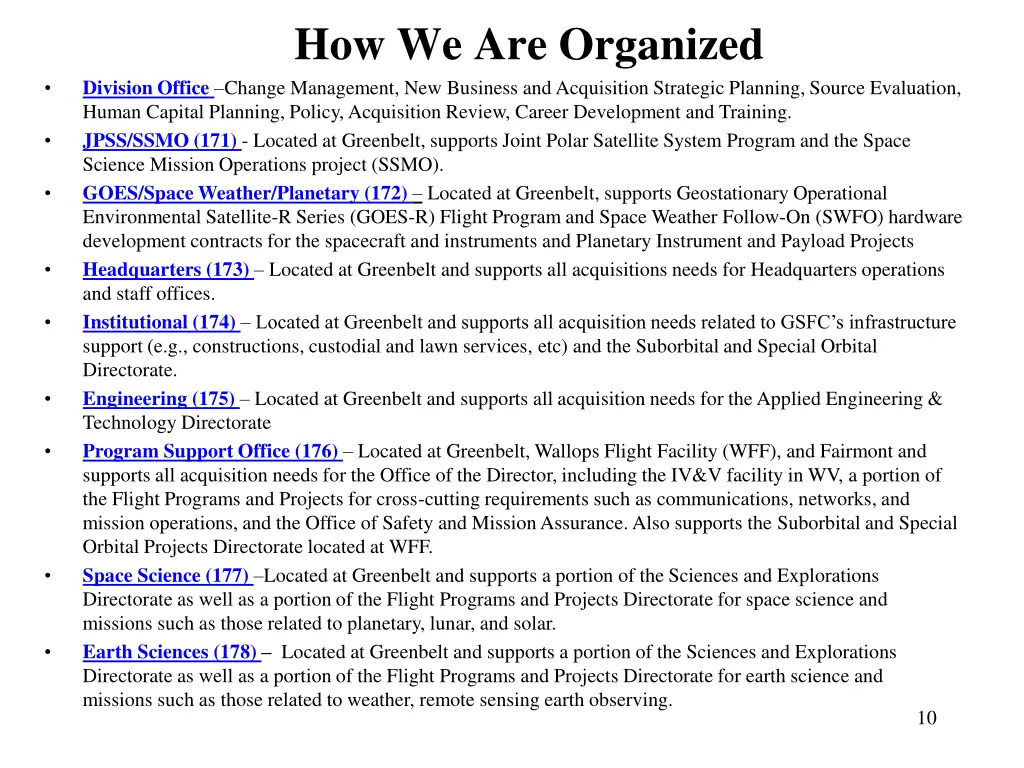 how we are organized division office change