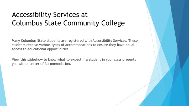 accessibility services at columbus state