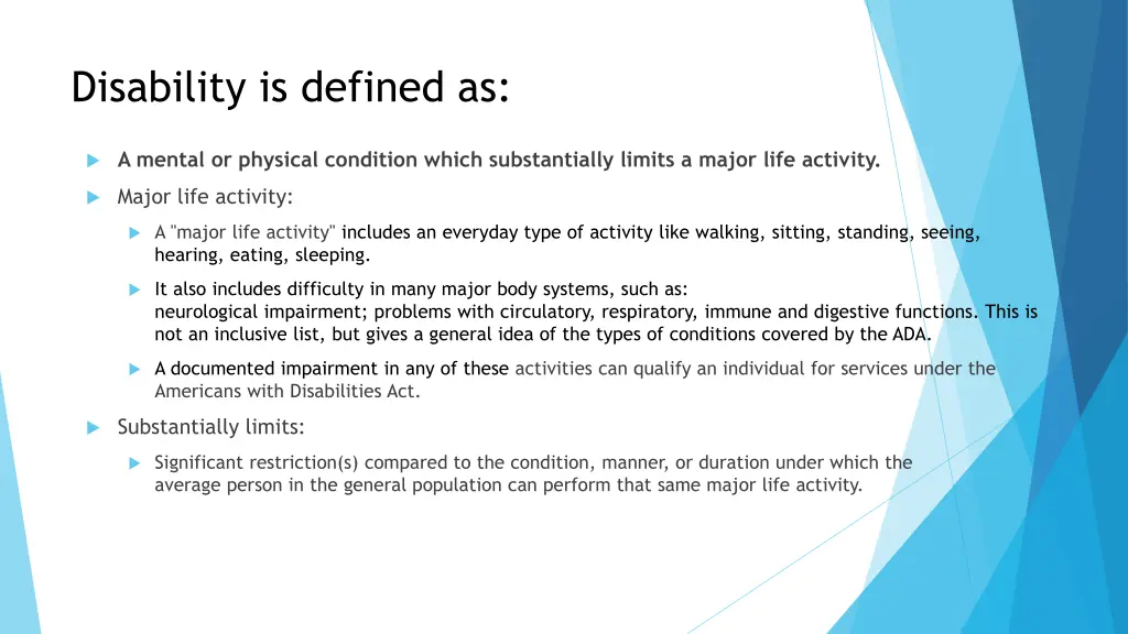 disability is defined as