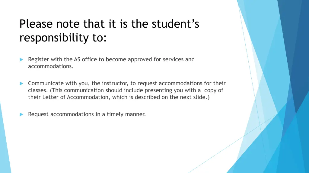 please note that it is the student