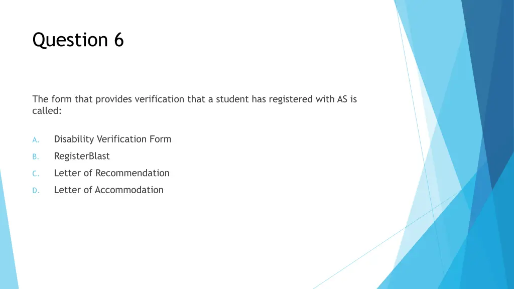 question 6
