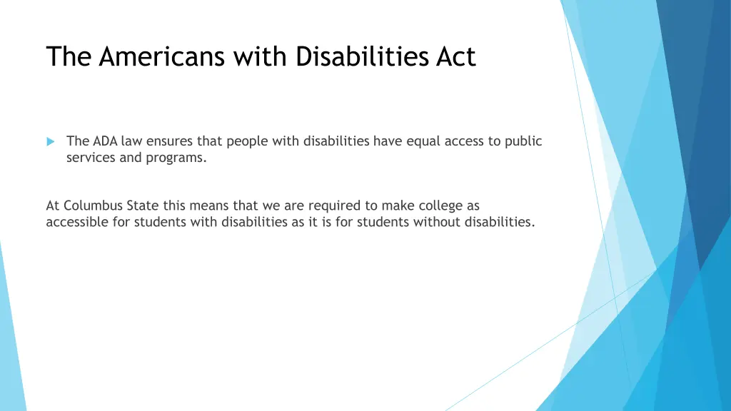 the americans with disabilities act
