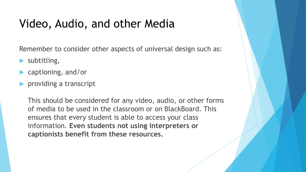video audio and other media