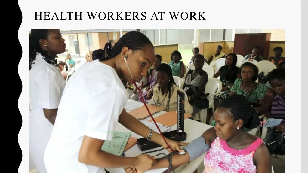 health workers at work
